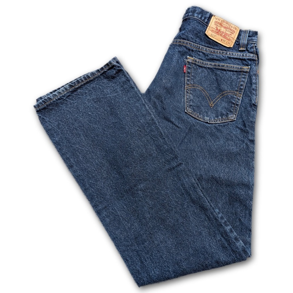Levi's Mens Jeans 517 Blue 36x36 Bootcut VTG Denim Pockets Dark Wash W36 L36